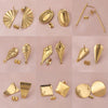 Stainless Steel Round Beads With Ring Ear Studs Handmade Vacuum Gold Plated Earrings