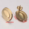 Stainless Steel Round Beads With Ring Ear Studs Handmade Vacuum Gold Plated Earrings