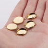Stainless Steel Round Bottom Drag Pendant Diy Jewelry Accessories Furnace Plated Real Gold Color Fine Polished Simple Geometric Style