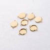 Stainless Steel Round Bottom Drag Pendant Diy Jewelry Accessories Furnace Plated Real Gold Color Fine Polished Simple Geometric Style