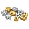 Stainless Steel Round Cake Flower Hexagonal Pendant Jewelry With Electroplating For Necklace And Bracelet