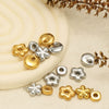 Stainless Steel Round Cake Flower Hexagonal Pendant Jewelry With Electroplating For Necklace And Bracelet