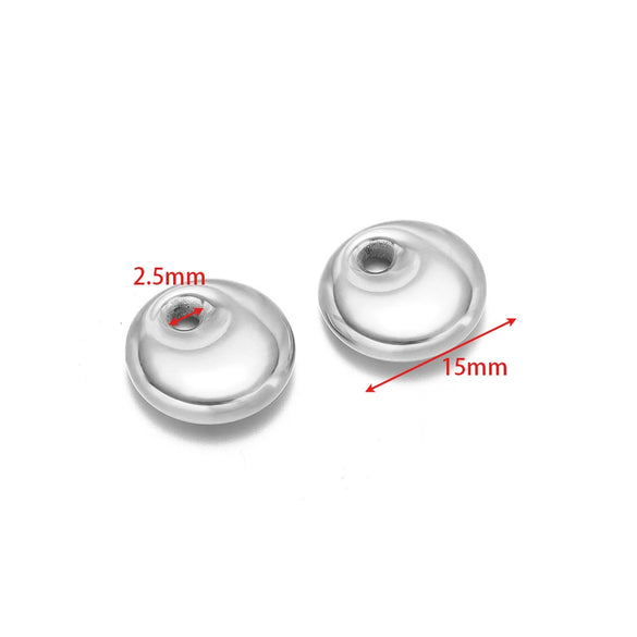 Stainless Steel Round Cake Flower Hexagonal Pendant Jewelry With Electroplating For Necklace And Bracelet