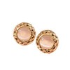 Stainless Steel Round Cake Geometric Style Electroplated Earrings For Women