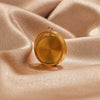 Stainless Steel Round Carved Pendant With Hirback Pattern And Electroplating Treatment