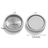 Stainless Steel Round Carved Pendant With Hirback Pattern And Electroplating Treatment