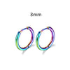 Stainless Steel Round Circle Electroplating Men's Body Piercing Jewelry Earrings