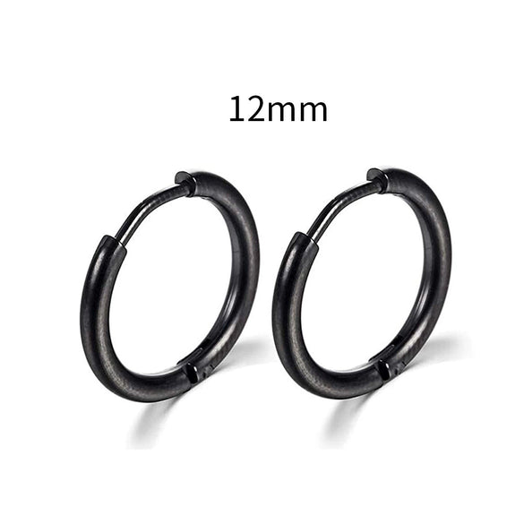 Stainless Steel Round Circle Electroplating Men's Body Piercing Jewelry Earrings