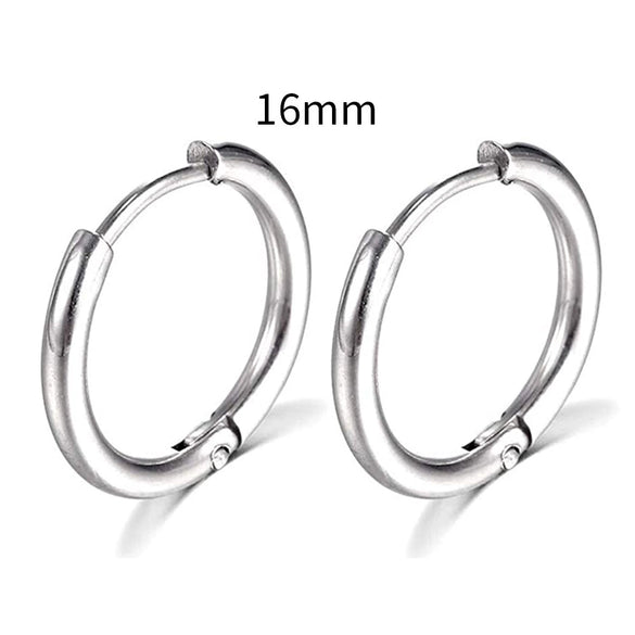 Stainless Steel Round Circle Electroplating Men's Body Piercing Jewelry Earrings