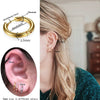 Stainless Steel Round Circle Electroplating Men's Body Piercing Jewelry Earrings