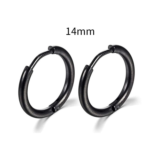 Stainless Steel Round Circle Electroplating Men's Body Piercing Jewelry Earrings