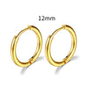 Stainless Steel Round Circle Electroplating Men's Body Piercing Jewelry Earrings