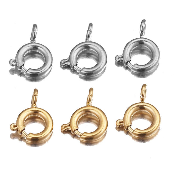 Stainless Steel Round Connection Buckle Electroplated Diy Jewelry Accessories For Necklace And Bracelet