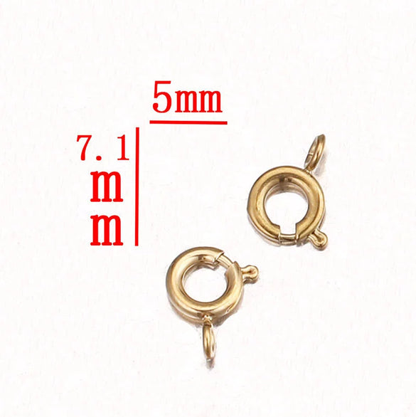 Stainless Steel Round Connection Buckle Electroplated Diy Jewelry Accessories For Necklace And Bracelet