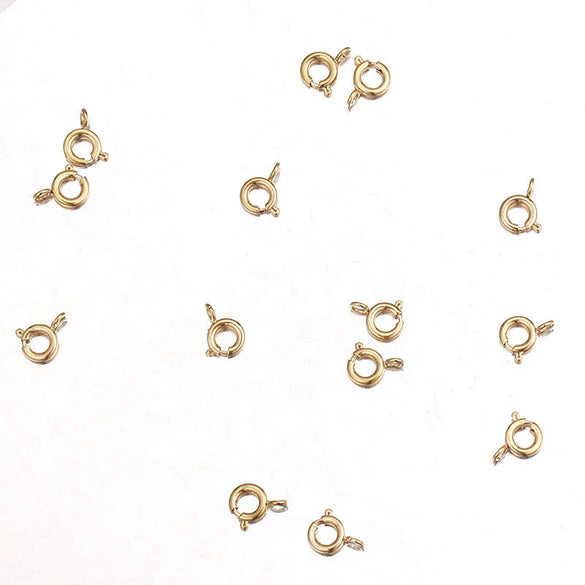 Stainless Steel Round Connection Buckle Electroplated Diy Jewelry Accessories For Necklace And Bracelet