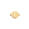 Stainless Steel Round Cross Double Hole Oil Pressure Diy Pendant For Bracelet Necklace Accessories Electroplated