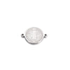Stainless Steel Round Cross Double Hole Oil Pressure Diy Pendant For Bracelet Necklace Accessories Electroplated