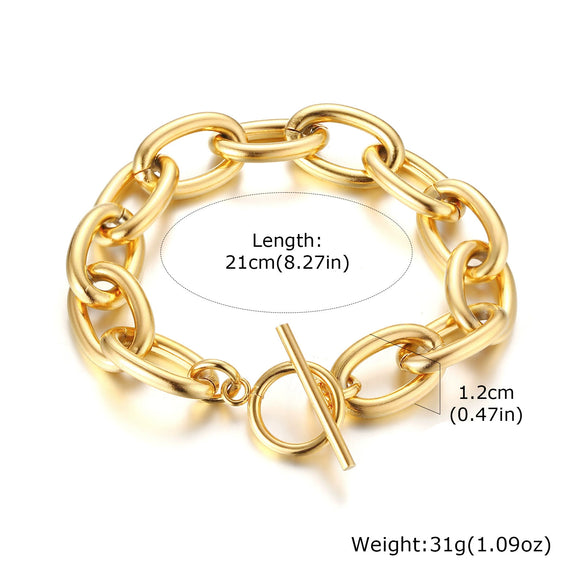 Stainless Steel Round Cross Fashion Chain Bracelet Necklace
