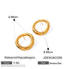 Stainless Steel Round Cut Out Electroplated Women's Earrings