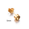 Stainless Steel Round Diamond Earrings Set With Electroplating Treatment Jewelry Accessories