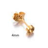 Stainless Steel Round Diamond Earrings Set With Electroplating Treatment Jewelry Accessories