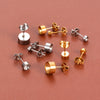 Stainless Steel Round Diamond Earrings Set With Electroplating Treatment Jewelry Accessories