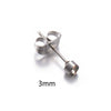 Stainless Steel Round Diamond Earrings Set With Electroplating Treatment Jewelry Accessories