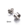 Stainless Steel Round Diamond Earrings Set With Electroplating Treatment Jewelry Accessories