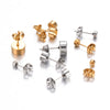 Stainless Steel Round Diamond Earrings Set With Electroplating Treatment Jewelry Accessories