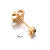 Stainless Steel Round Diamond Earrings Set With Electroplating Treatment Jewelry Accessories