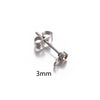 Stainless Steel Round Diamondstudded Earring Base With Lifting Ear Pin And Welding Ring Electroplated Accessories