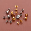 Stainless Steel Round Diamondstudded Earring Base With Lifting Ear Pin And Welding Ring Electroplated Accessories