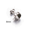 Stainless Steel Round Diamondstudded Earring Base With Lifting Ear Pin And Welding Ring Electroplated Accessories