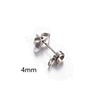 Stainless Steel Round Diamondstudded Earring Base With Lifting Ear Pin And Welding Ring Electroplated Accessories