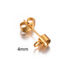 Stainless Steel Round Diamondstudded Earring Base With Lifting Ear Pin And Welding Ring Electroplated Accessories