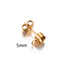 Stainless Steel Round Diamondstudded Earring Base With Lifting Ear Pin And Welding Ring Electroplated Accessories