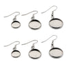 Stainless Steel Round Disc Ear Hook Earrings Diy Jewelry Accessories With Electroplating