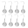 Stainless Steel Round Disc Ear Hook Earrings Diy Jewelry Accessories With Electroplating
