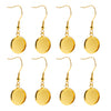 Stainless Steel Round Disc Ear Hook Earrings Diy Jewelry Accessories With Electroplating