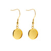 Stainless Steel Round Disc Ear Hook Earrings Diy Jewelry Accessories With Electroplating