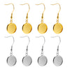 Stainless Steel Round Disc Ear Hook Earrings Diy Jewelry Accessories With Electroplating