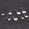 Stainless Steel Round Disc Ear Hook Earrings Diy Jewelry Accessories With Electroplating