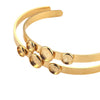 Stainless Steel Round Diy Jewelry Accessories Bracelet With Polishing And 18K Gold Vacuum Plating