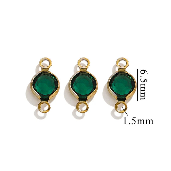Stainless Steel Round Diy Jewelry Chain Bracelet Necklace With Crystal Connector And Colorretaining Electroplating