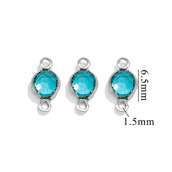 Stainless Steel Round Diy Jewelry Chain Bracelet Necklace With Crystal Connector And Colorretaining Electroplating
