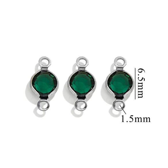 Stainless Steel Round Diy Jewelry Chain Bracelet Necklace With Crystal Connector And Colorretaining Electroplating