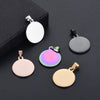 Stainless Steel Round Dog Tag Pendant Jewelry Accessories Electroplated