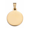 Stainless Steel Round Dog Tag Pendant Jewelry Accessories Electroplated