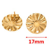 Stainless Steel Round Ear Studs Accessories Handmade Vacuum Gold Plated Earrings