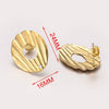 Stainless Steel Round Ear Studs Accessories Handmade Vacuum Gold Plated Earrings